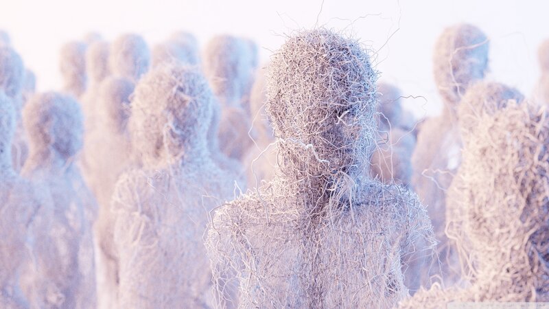 wire sculptures of people