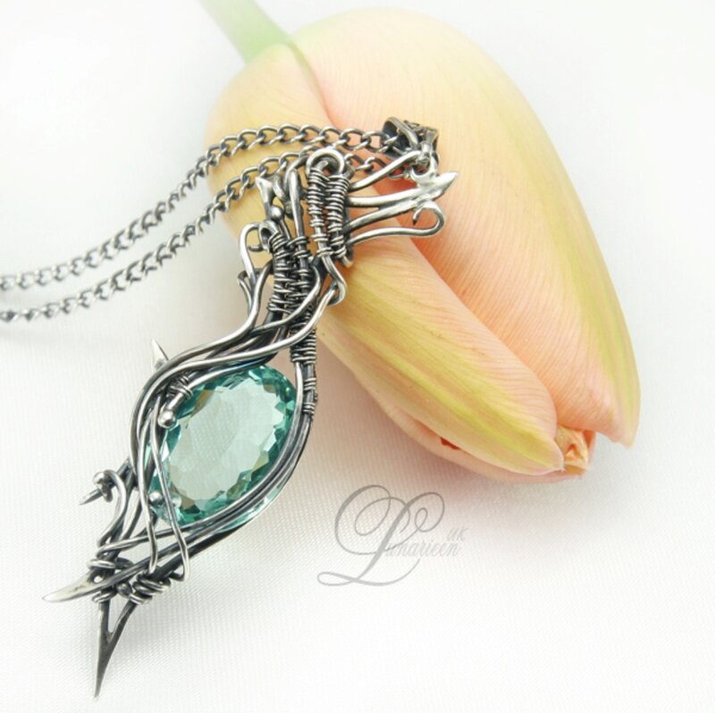 Wire-wrapped Pendant — Silver