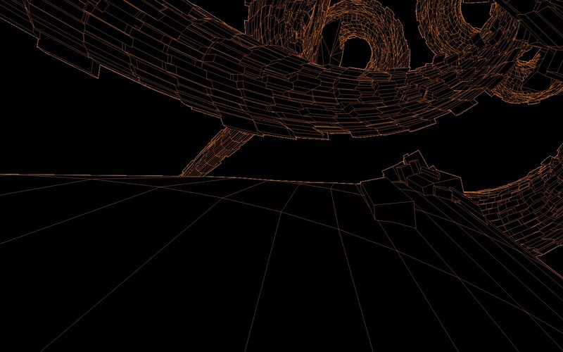 wireframe abstract structure