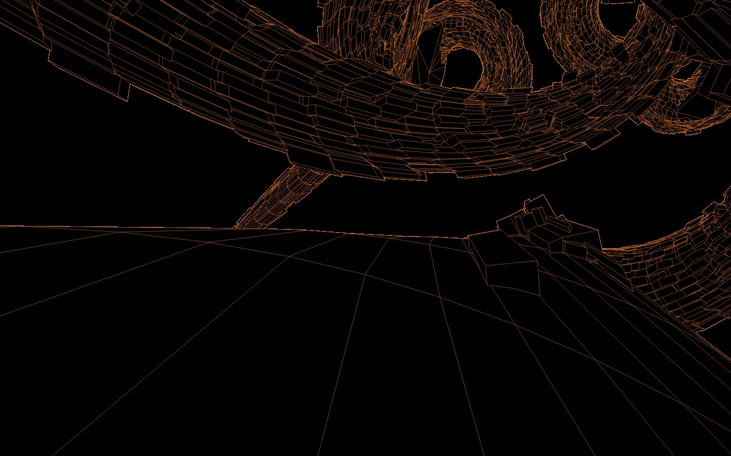 wireframe abstract structure