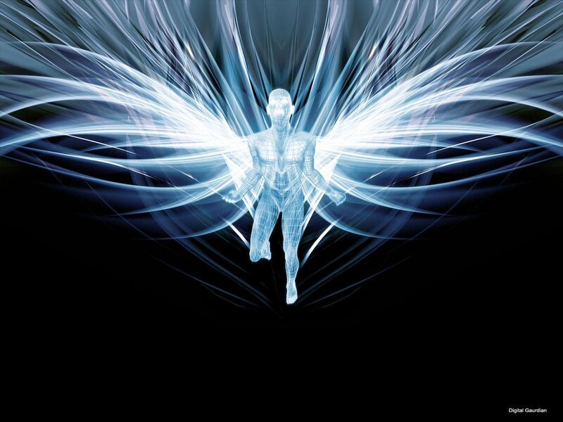 Wireframe Angel Figure