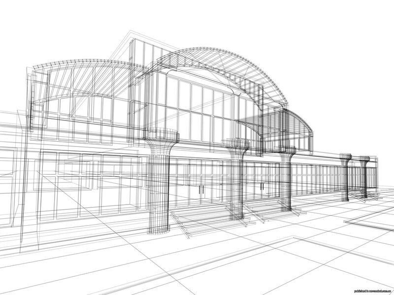 wireframe building design