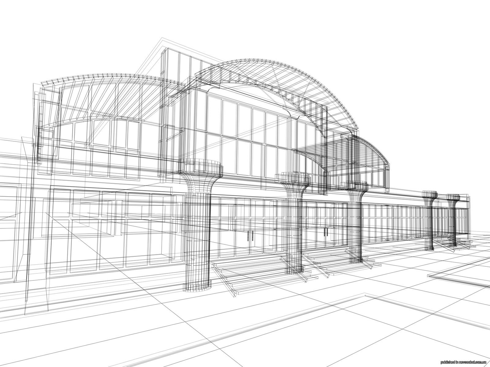wireframe building design