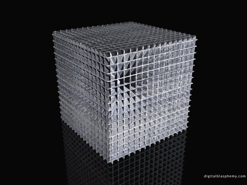wireframe cube structure
