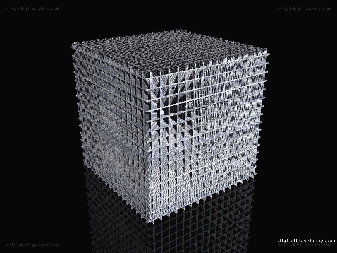 wireframe cube structure
