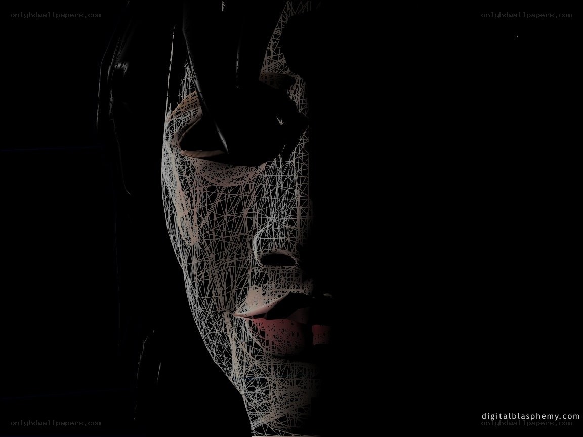 wireframe face portrait