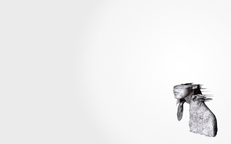 Wireframe Head Sculpture — Black