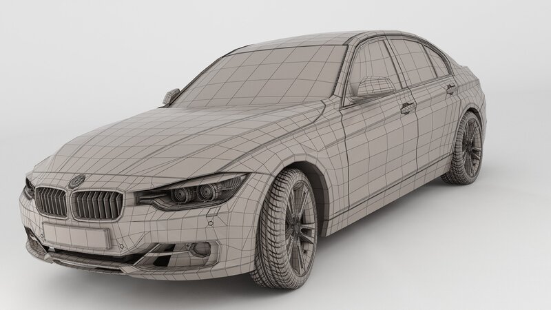 Wireframe Model of a Car