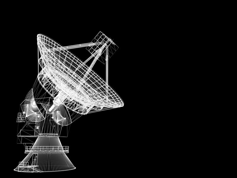 wireframe satellite dish
