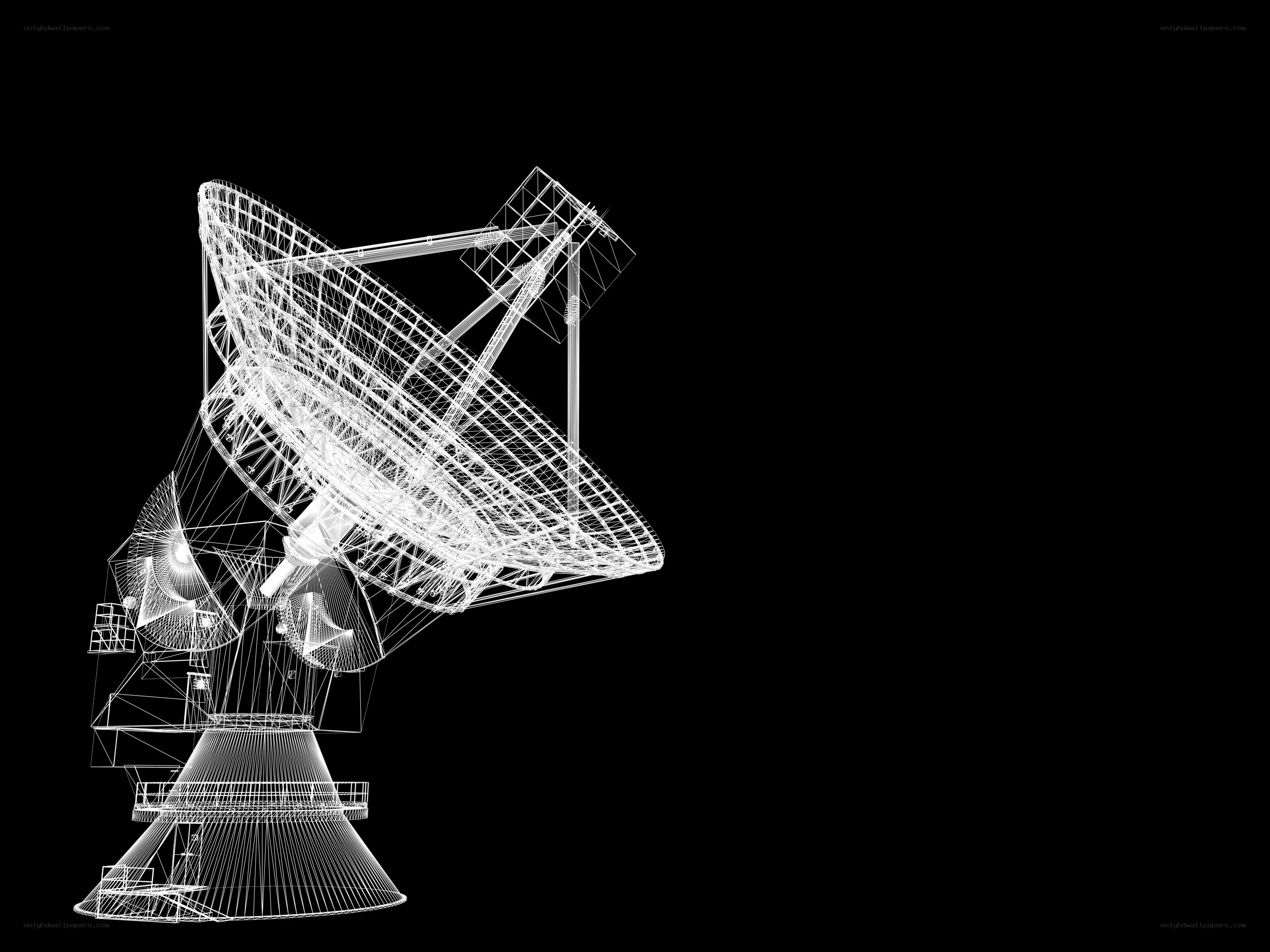 wireframe satellite dish