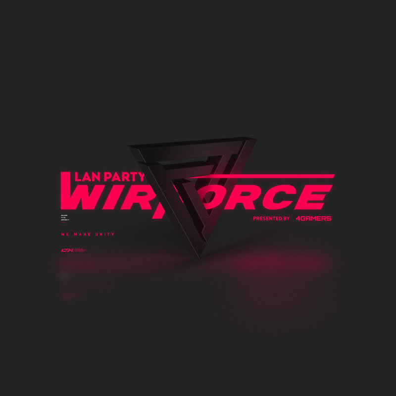 WIRFORCE Logo — Black, Dramatic