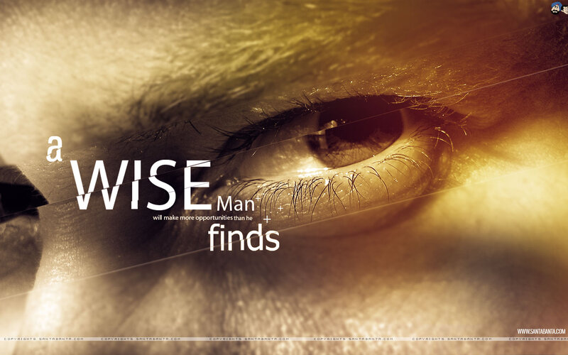 wise man finds opportunities