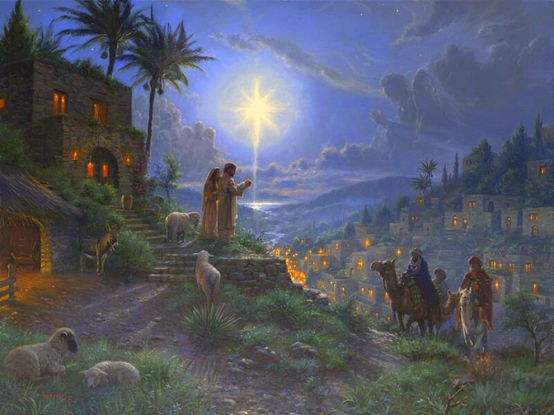 Wise Men Following Star