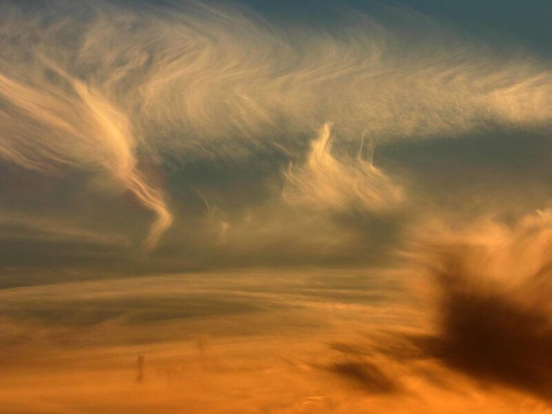 Wispy Clouds in Sky