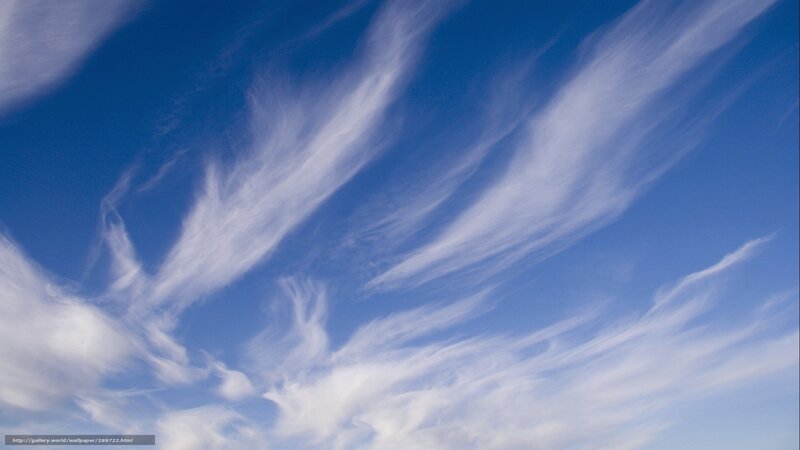 Wispy White Clouds — Blue, Serene