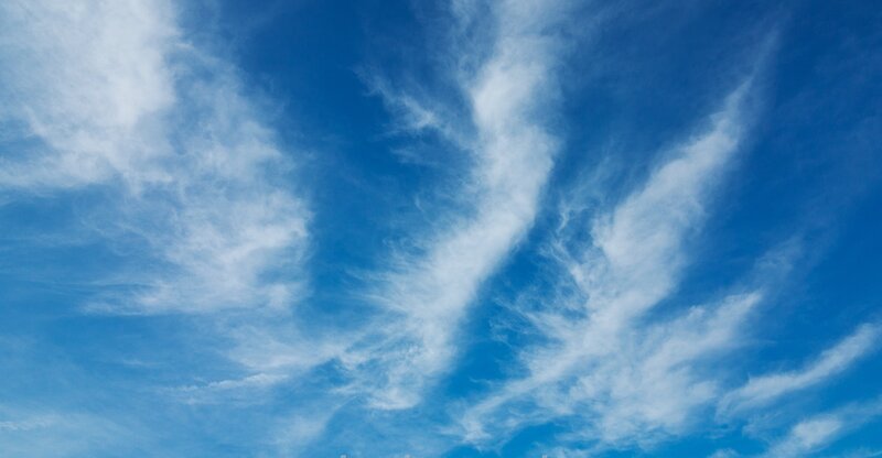 Wispy White Clouds — Blue