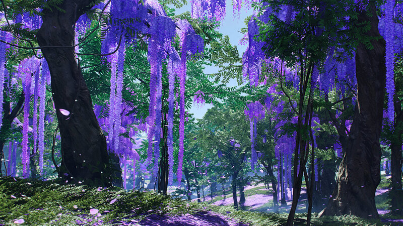 Wisteria-covered Forest