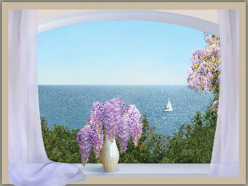 Wisteria in Vase