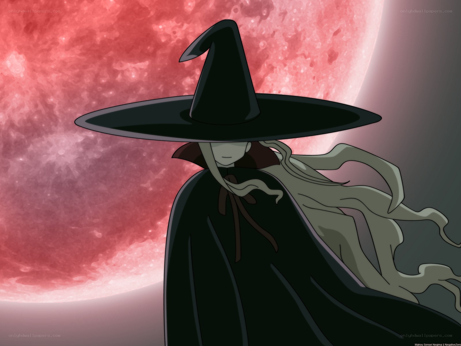 witch against red moon
