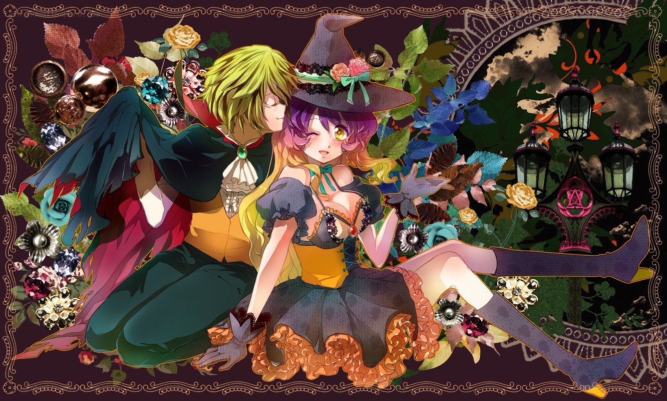witch and angel couple