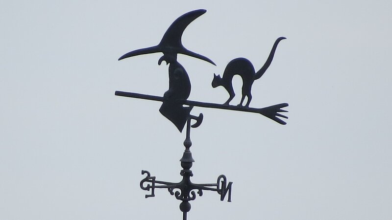Witch and Cat Weathervane