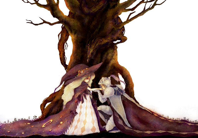Witch and Knight under Tree