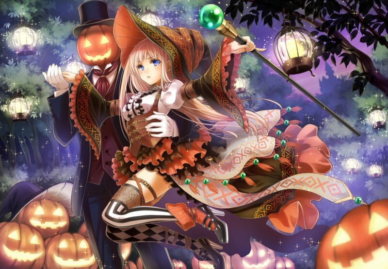 Witch and Pumpkin Man