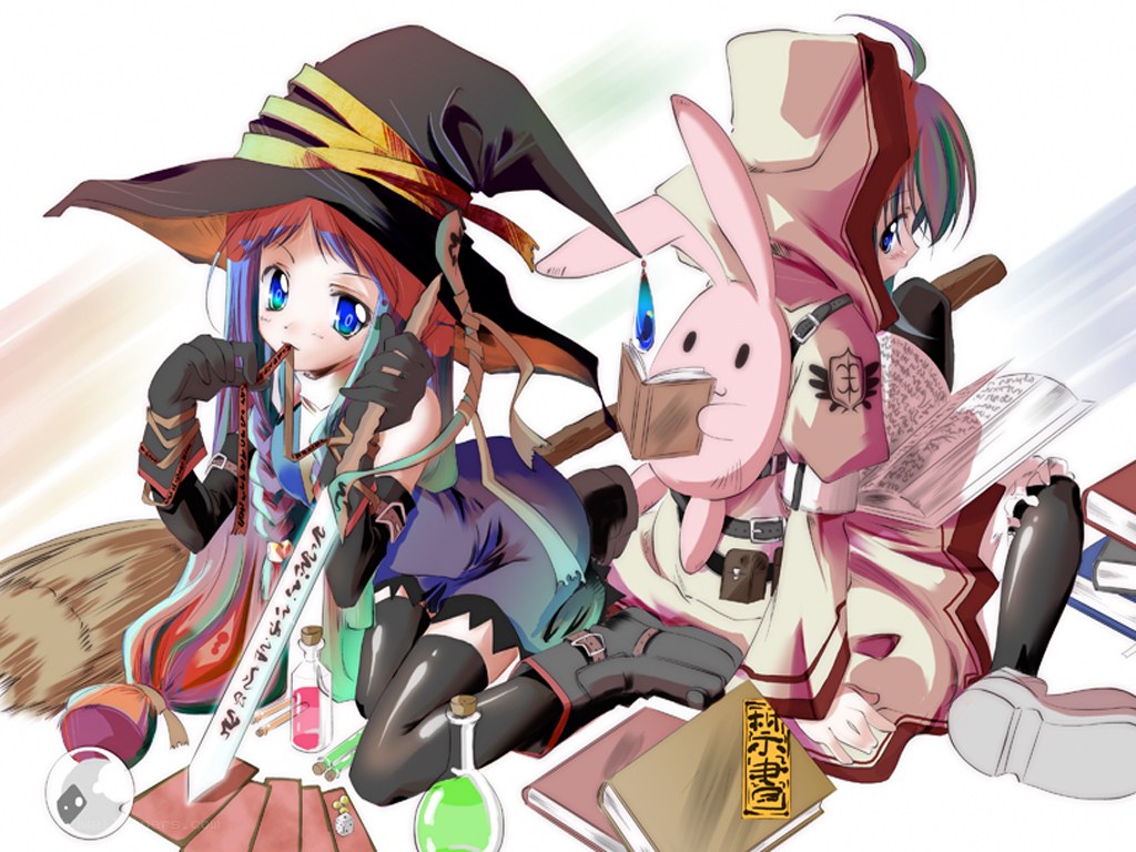 witch and rabbit characters