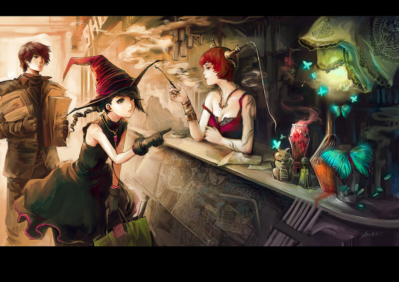 Witch at a tavern