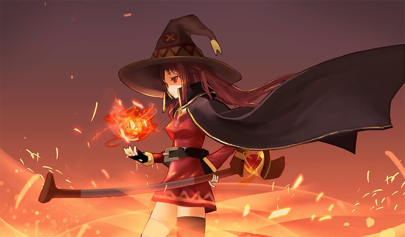 Witch Casting Fire Spell