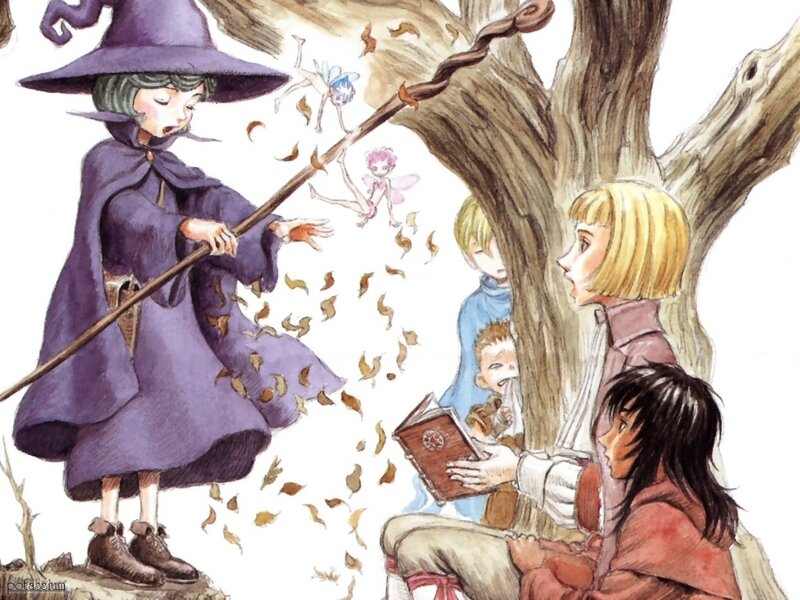 Witch casting spell on children