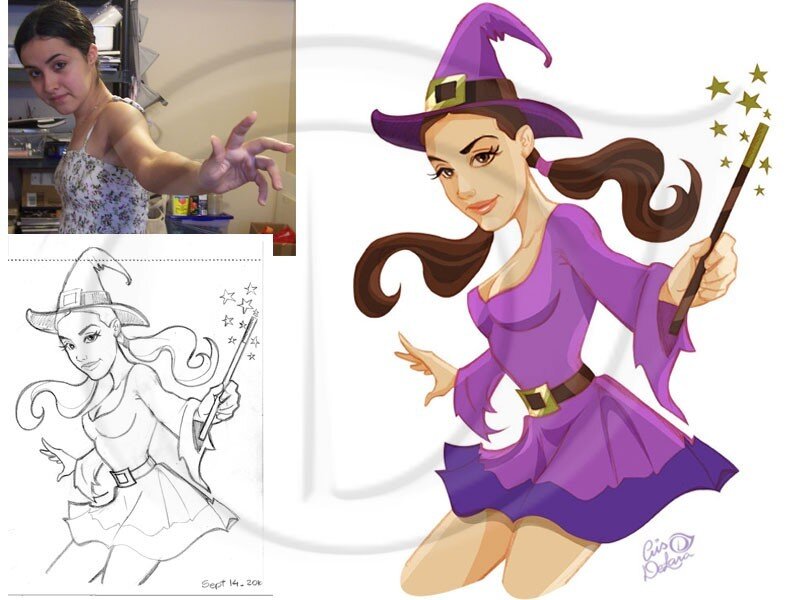 Witch character design process