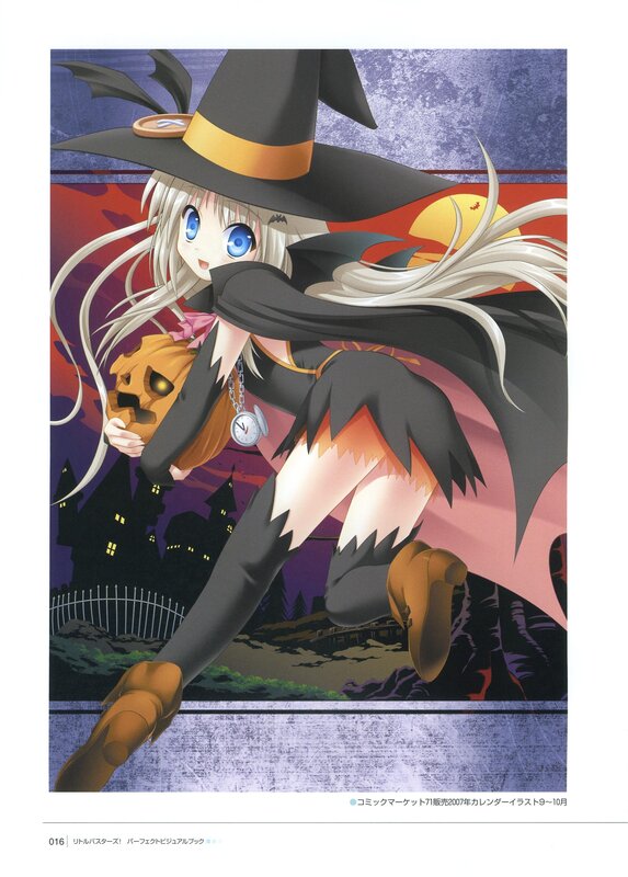 witch character holding pumpkin