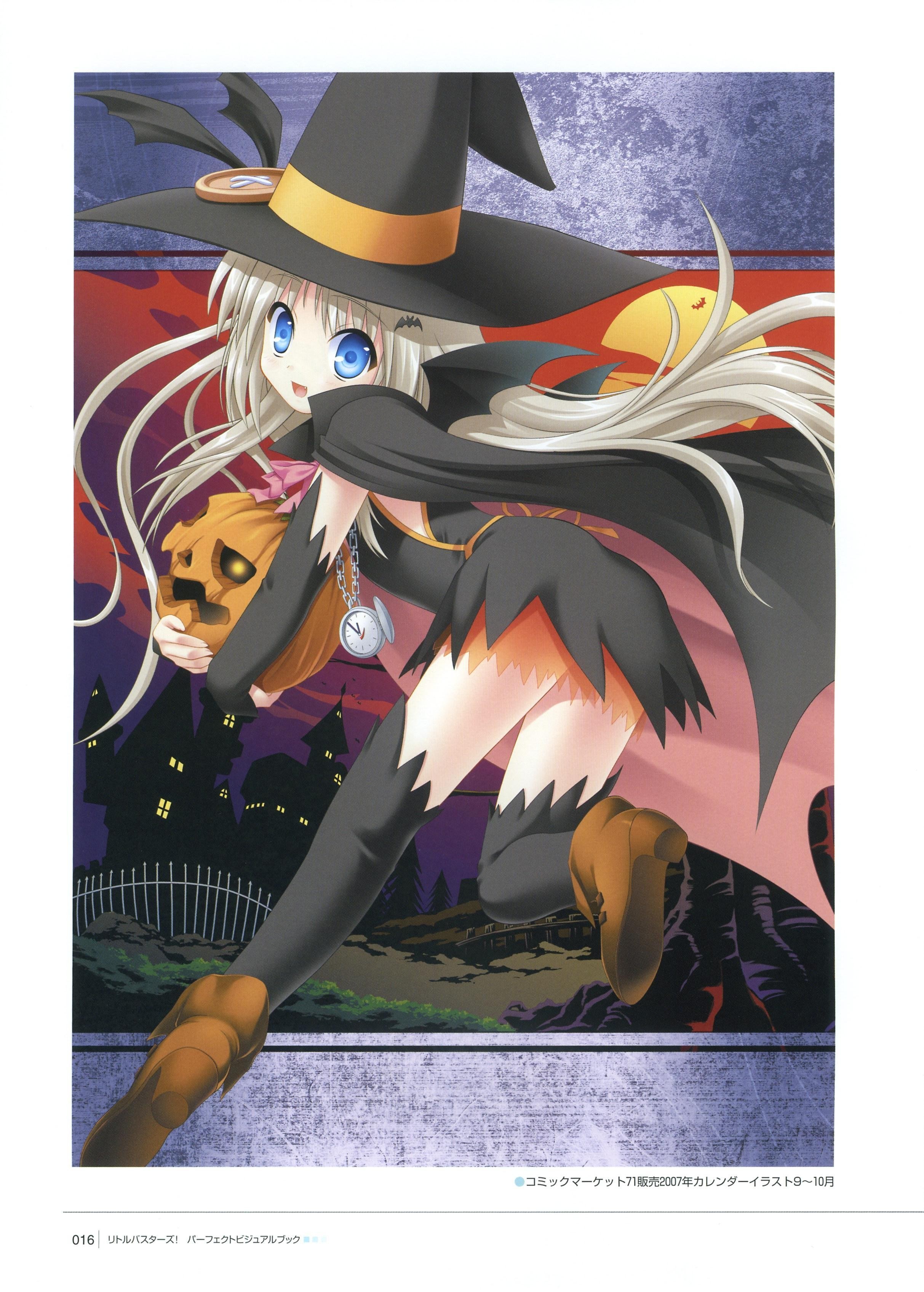 witch character holding pumpkin