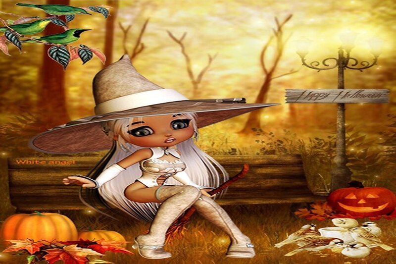 Witch Character on Bench