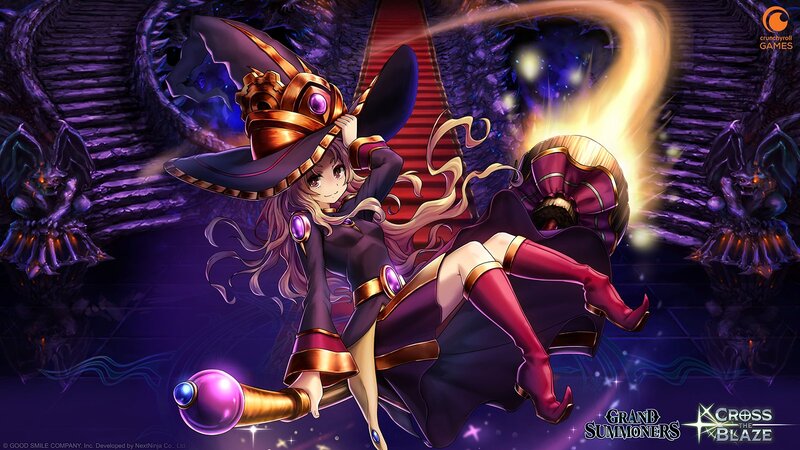 Witch Character on Broom — Purple