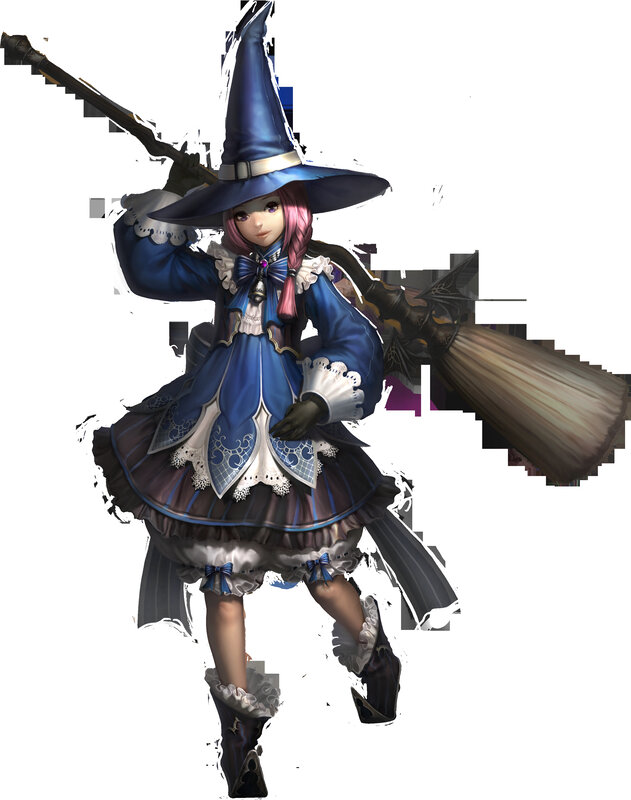 witch character with broom
