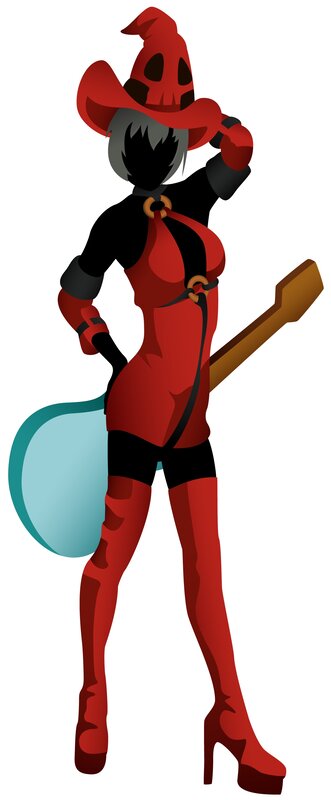 witch character with broom