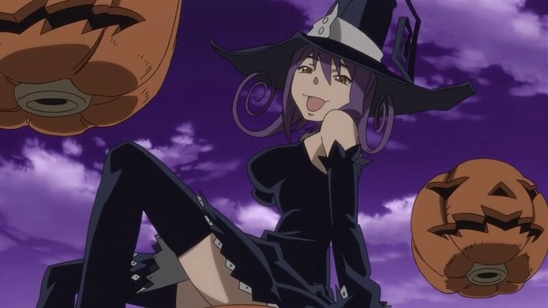 witch character with pumpkins