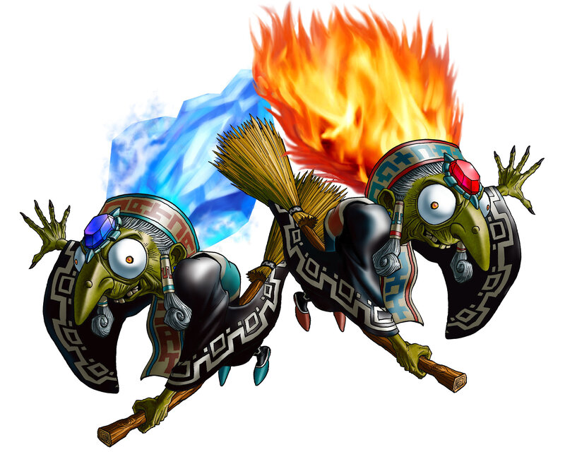 Witch characters with elemental powers