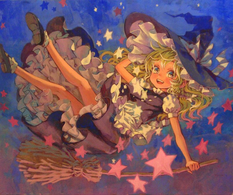 witch flying on a broom