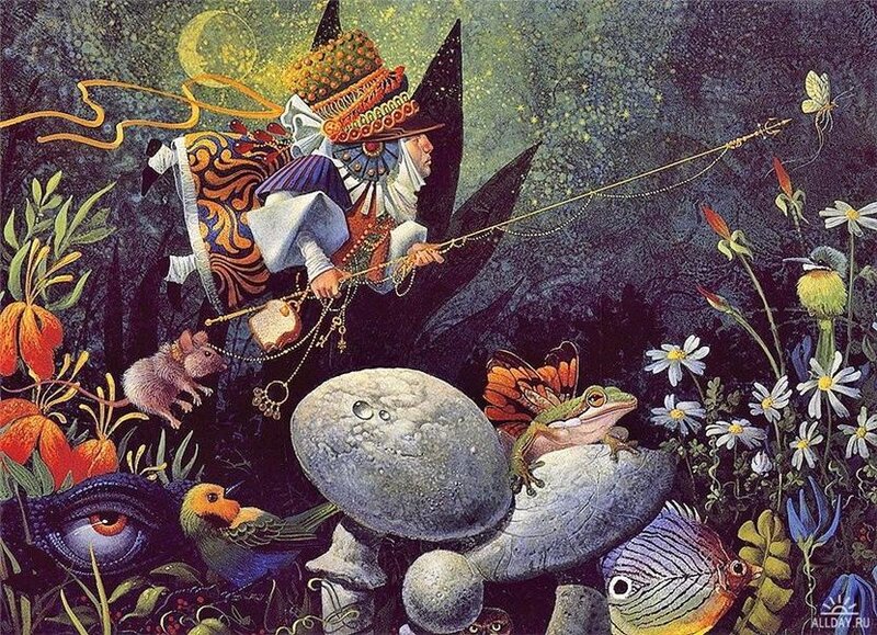 witch flying on a broom