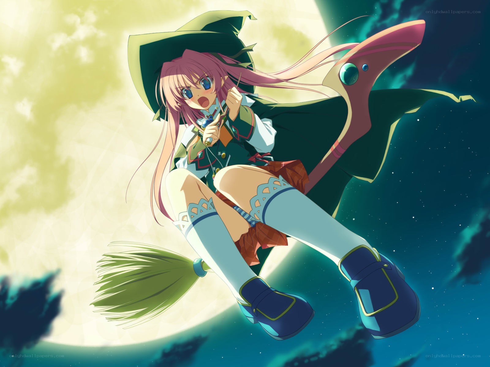 witch flying on a broomstick
