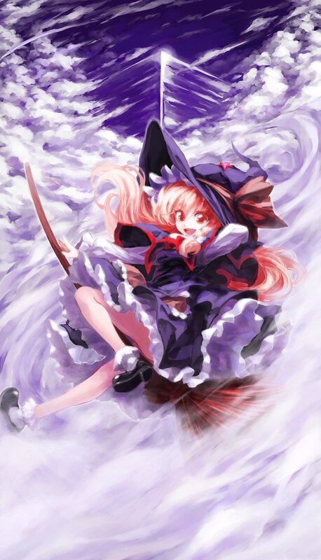 witch flying on a broomstick