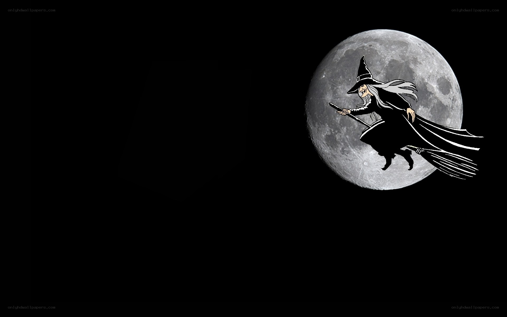 witch flying on broom