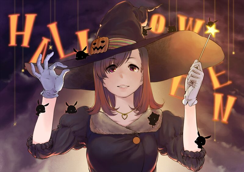 witch girl halloween art