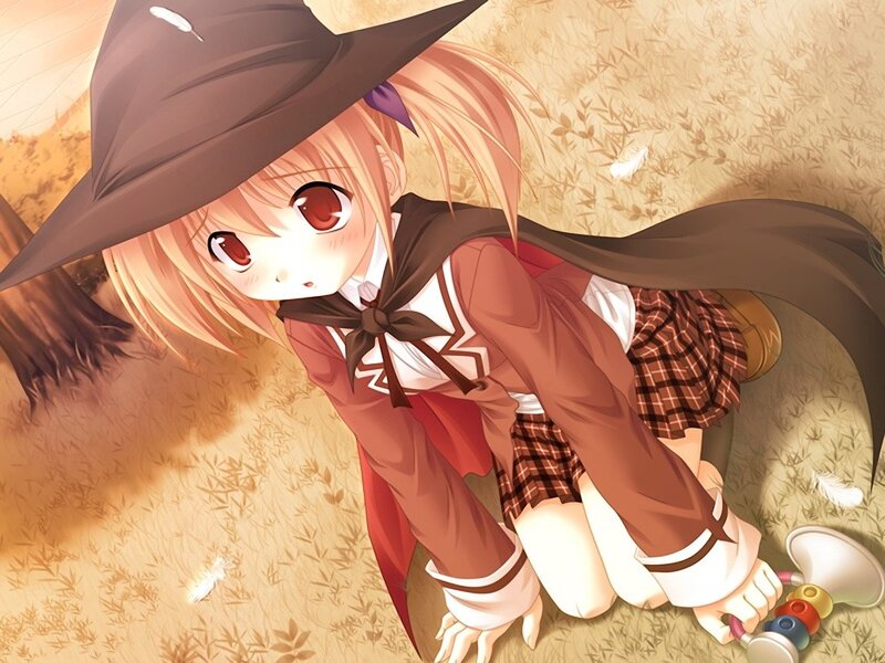 witch girl in autumn