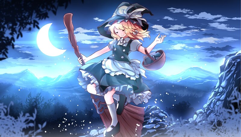 Witch Girl on a Broom