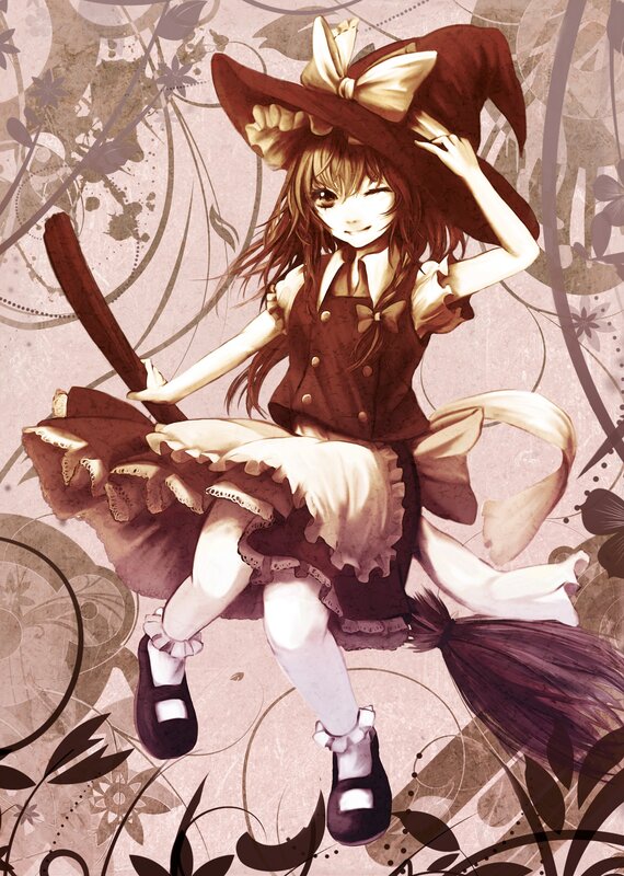 witch girl on broomstick