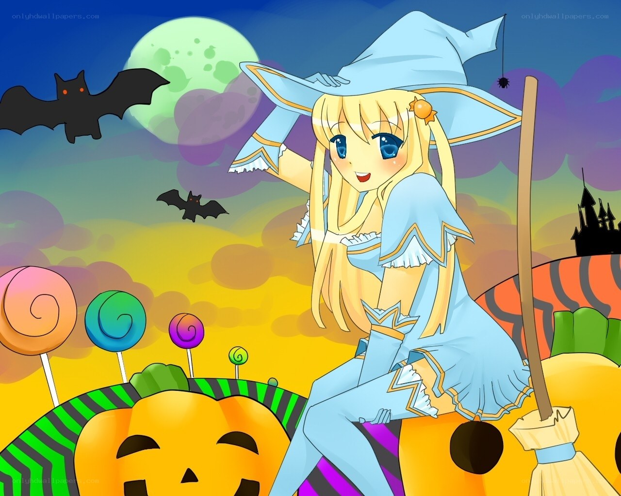 witch girl on halloween